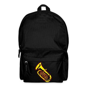 Musique de tuba aux couleurs néon - Sac à dos - noir - Devant