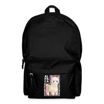 Rainbow alpaca llama gift idea - Backpack - black - Front