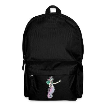 Seepferdchen Prinzessin Fisch Ozean Geschenk - Rucksack - Schwarz - Vorne