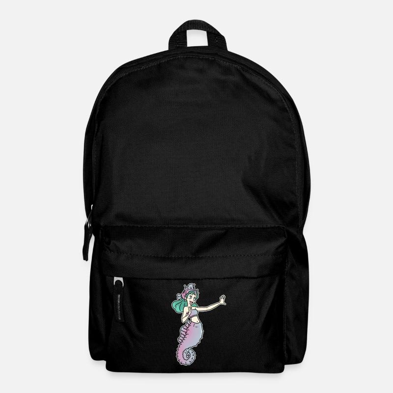 Cadeau océan poisson hippocampe princesse - Sac à dos - noir