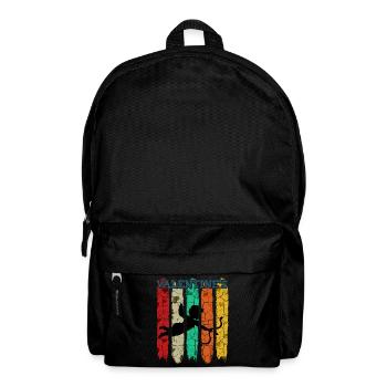 Cupidon de style rétro vintage | Cadeau Saint Valentin - Sac à dos - noir - Devant