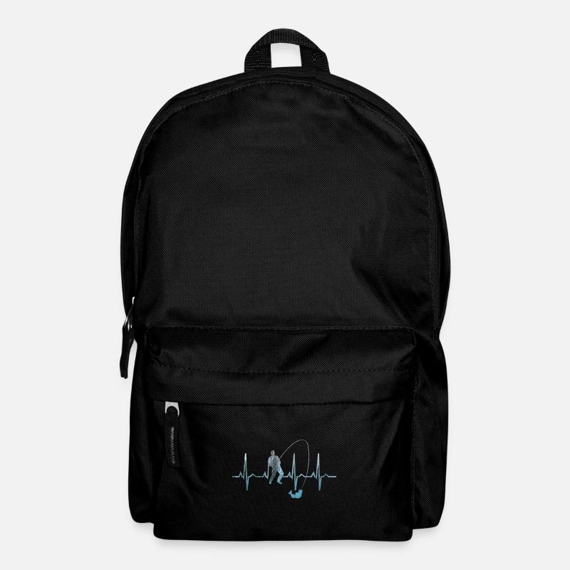 Angeln Herzschlag - Rucksack - Schwarz