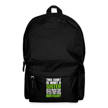 Cadeau d'anniversaire frère soeur frères et soeurs - Sac à dos - noir - Devant