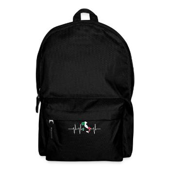 Heartbeat Italy Gift Patriot Home Pulse - Backpack - black - Front