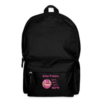 Idée de cadeau pour un club de volleyball féminin - Sac à dos - noir - Devant