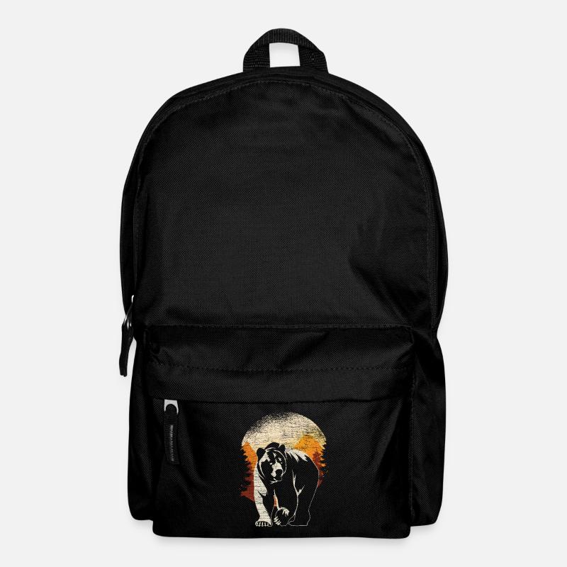 Bär Braunbär Wald - Rucksack - Schwarz