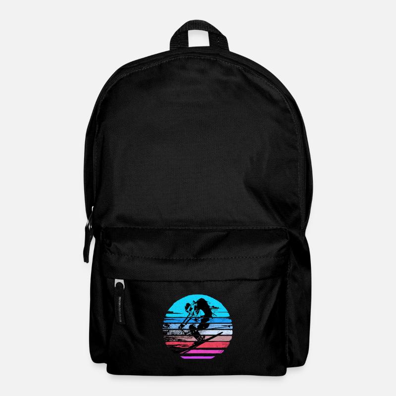 Skiing Skiing Skiing Skiing Skiing - Backpack - black
