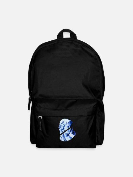 Aesthetic Vaporwave feminine Greek Marble Statue - Backpack - black