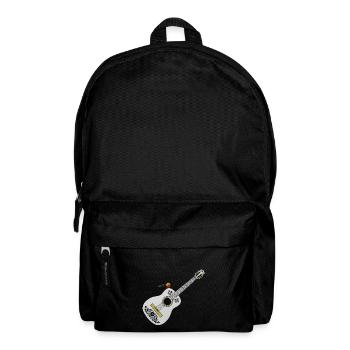 Coole Stillvolle weiße Gitarre Geschenkidee - Rucksack - Schwarz - Vorne