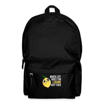 Zitrone Spruch - Rucksack - Schwarz - Vorne