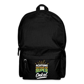 Onkel Super Onkel - Rucksack - Schwarz - Vorne