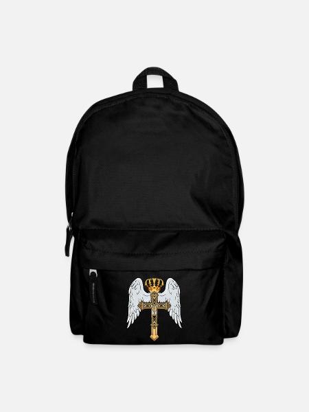 Himmlisches Kreuz mit Krone - Rucksack - Schwarz