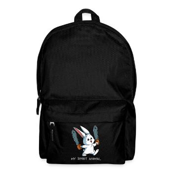 Cadeau de lapin de la tronçonneuse Spirit Animal - Sac à dos - noir - Devant