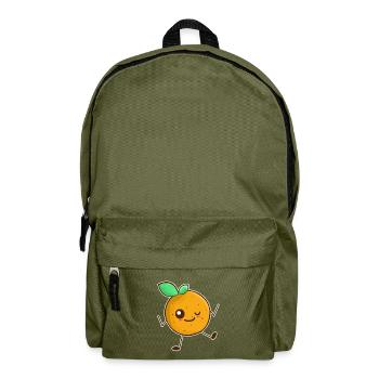 Orange Cartoon Comic Chibi Manga Anime Gift - Backpack - olive green - Front