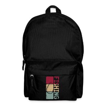 Angelhaken Angler Fischer Hobby Liebhaber Geschenk - Rucksack - Schwarz - Vorne