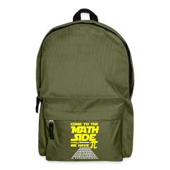 Mathe Pi Dunkle Seite Wortspiel Fantasy Geschenk - Rucksack - Olivgrün - Vorne