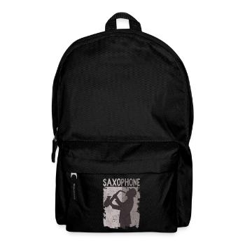 Retro Saxofonist Jazz Klassisch Musiker Geschenk - Rucksack - Schwarz - Vorne