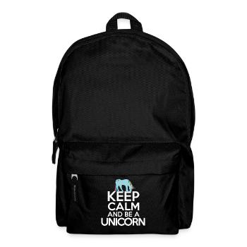 Restez calme Restez calme et soyez une licorne - Sac à dos - noir - Devant