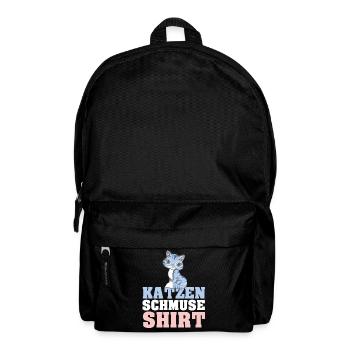 Katzen Schmuse Shirt Katze kuscheln streicheln Kat - Rucksack - Schwarz - Vorne