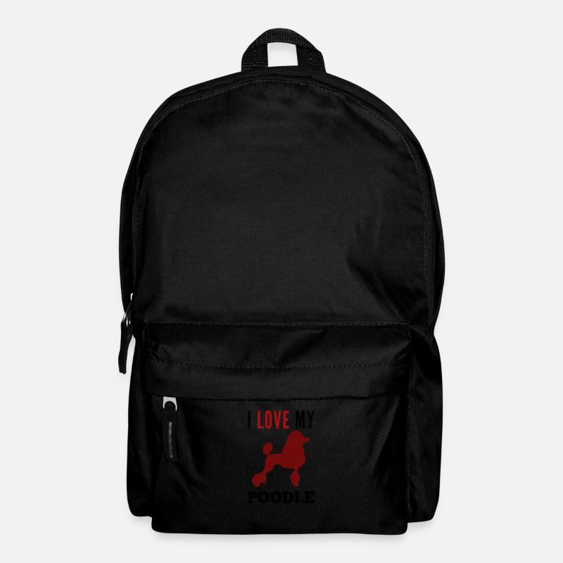 J'adore mon caniche caniche caniche - Sac à dos - noir