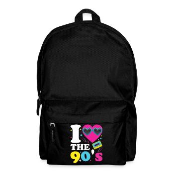 J'aime les années 90 - costume rétro des années 90 - Sac à dos - noir - Devant
