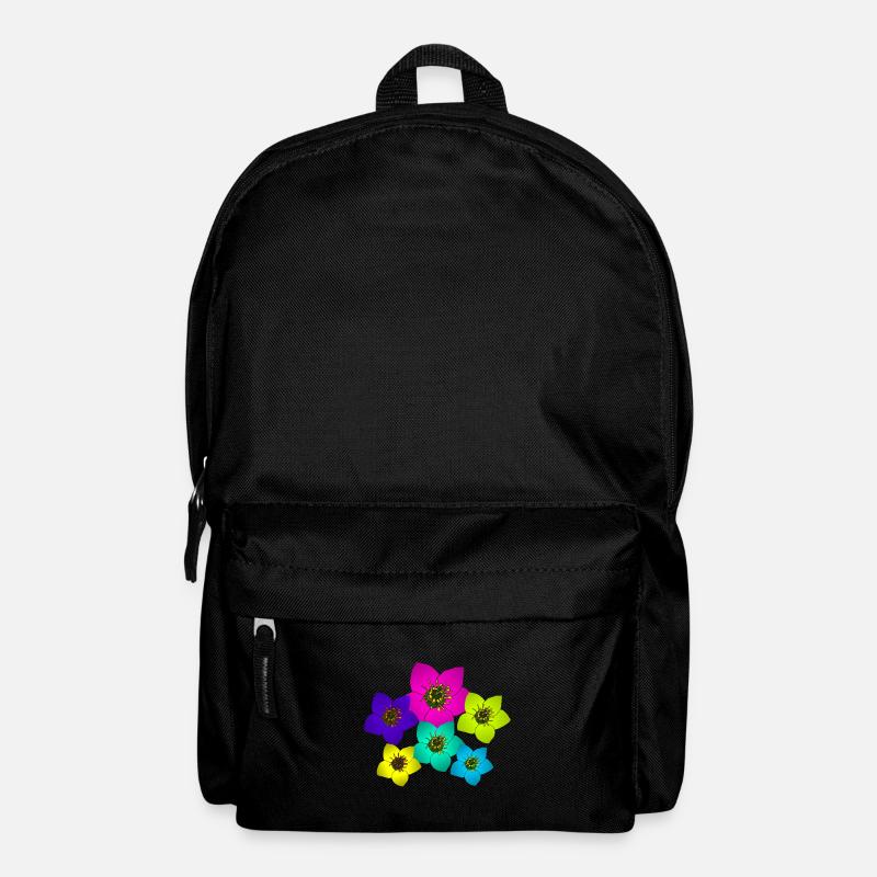 wundervolle bunte Blumen, Blumenstrauß, Blüten - Rucksack - Schwarz