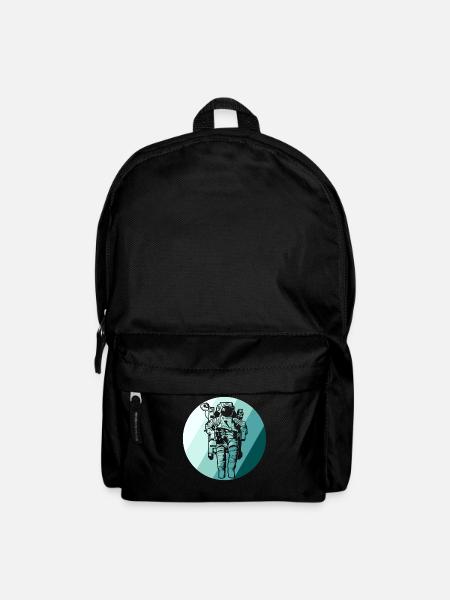 Astronaut im Kreis - Rucksack - Schwarz