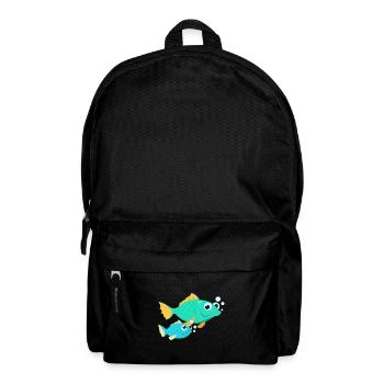 Fisch mit Babyfisch - Rucksack - Schwarz - Vorne
