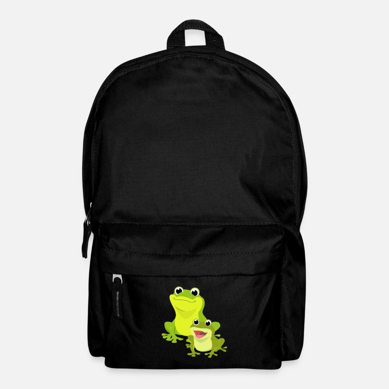 Grenouille avec bébé grenouille - Sac à dos - noir