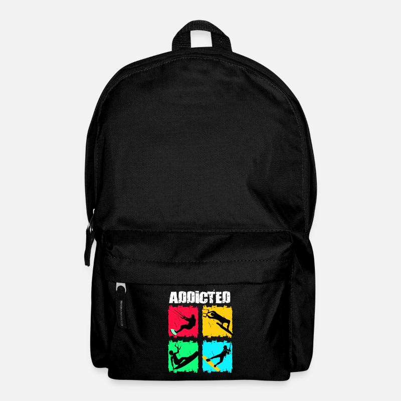 Kiteboard Kite Kiteboarding Geschenk Kitesurfer - Rucksack - Schwarz