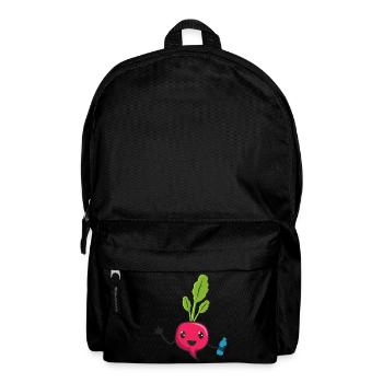 Beetroot with water, Rotebete - Backpack - black - Front