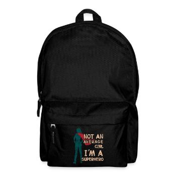 Superheld Frau Held Cape Superkraft Geschenkidee - Rucksack - Schwarz - Vorne