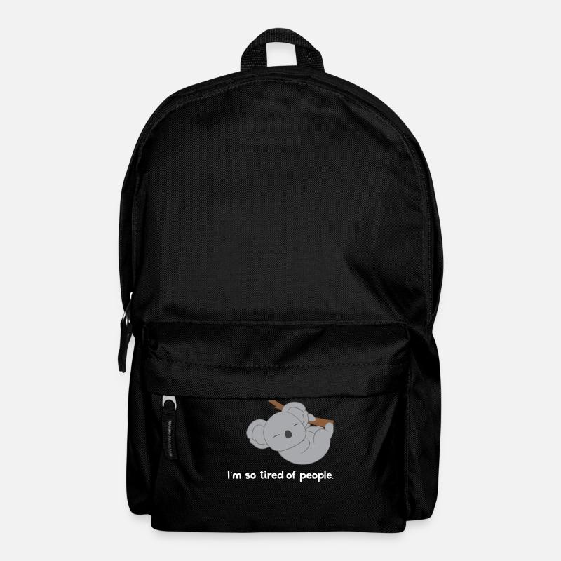 Koala - Koalas - Koalafan - Introvert - Gift - Backpack - black