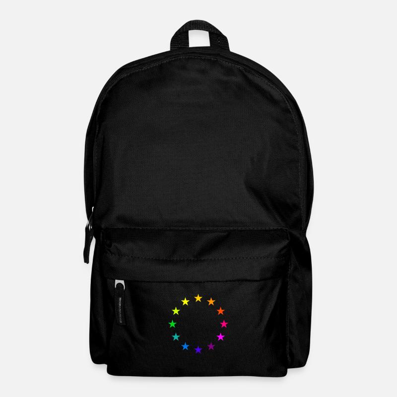 EU Sterne in Regenbogenfarben Europa Liebe LGBT - Rucksack - Schwarz