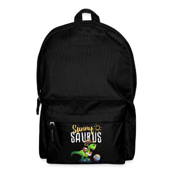 Tyrannosaurus Rex on the beach - summer sunnysaurus - Backpack - black - Front