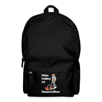 Mein Hobby Rasenmähen - Rucksack - Schwarz - Vorne