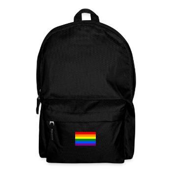 Drapeau arc en ciel bannière CSD LGBT tolérance colorée - Sac à dos - noir - Devant
