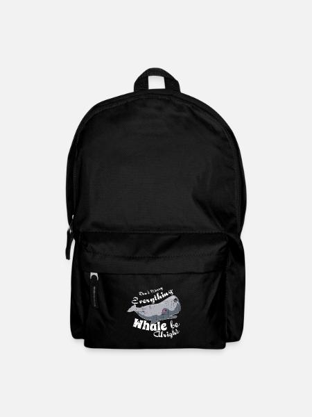 Wal Pottwal Grauwal Geschenk - Rucksack - Schwarz