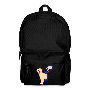 Retriever Labrador dans le trou noir, fan de l'espace - Sac à dos - noir - Devant