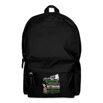 Holz Kettensäge Holzfäller - Rucksack - Schwarz - Vorne