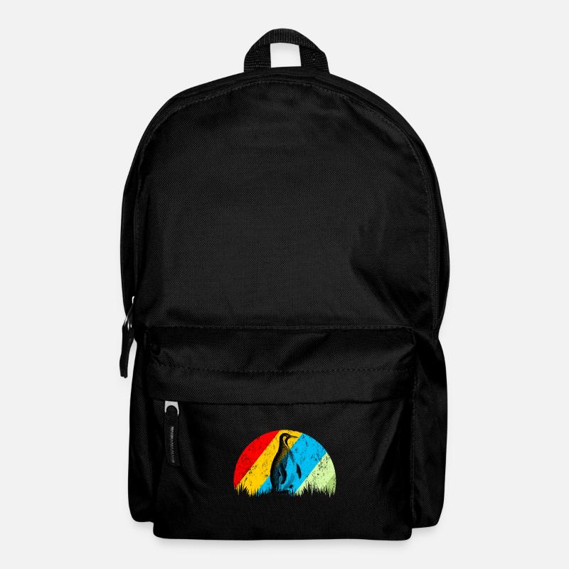 Pinguin Retro - Rucksack - Schwarz