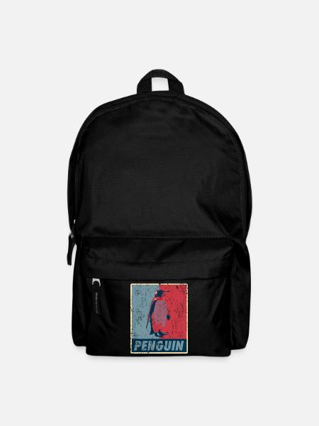 Pinguin Retro - Rucksack - Schwarz