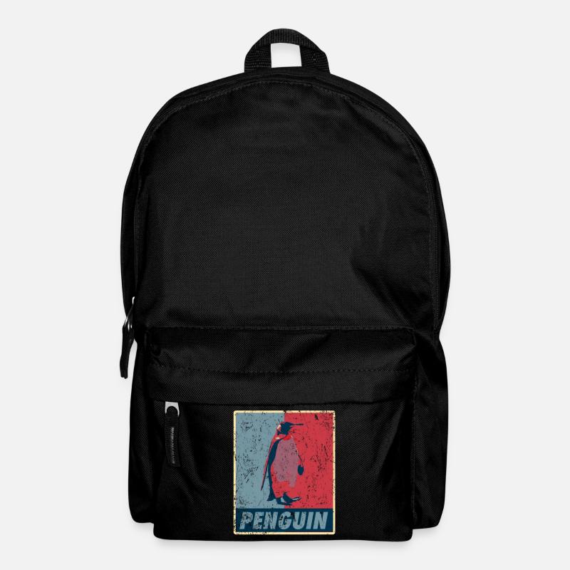 Pinguin Retro - Rucksack - Schwarz