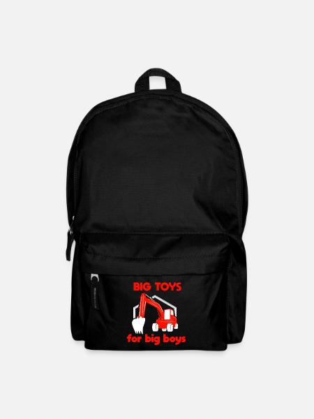 Big Toys Big Boys Baggerfahrer lustiger Spruch - Rucksack - Schwarz