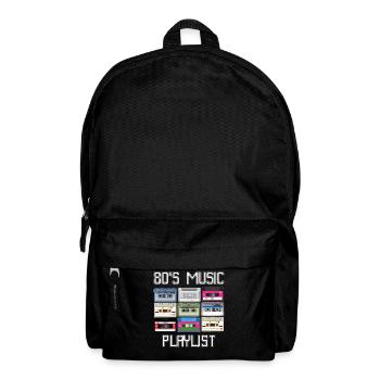 Kassette 80's Musik Playlist - Rucksack - Schwarz - Vorne