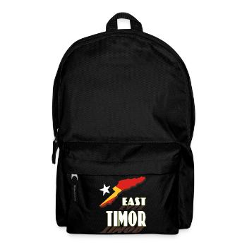 Carte du Timor oriental avec lettrage dynamique - Sac à dos - noir - Devant