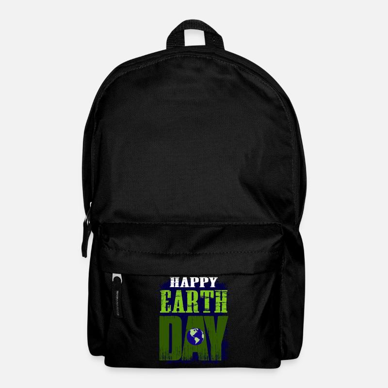 HAPPY EARTH DAY Motivational Design - Backpack - black