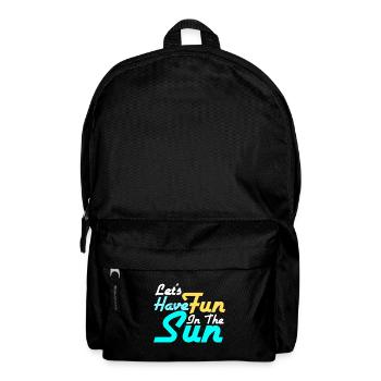 Sonne - Rucksack - Schwarz - Vorne