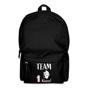 Einhorn Katze. Team 1. Klasse. - Rucksack - Schwarz - Vorne