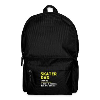 Skater Dad Vater Papa Skateboard Spruch Geschenk - Rucksack - Schwarz - Vorne